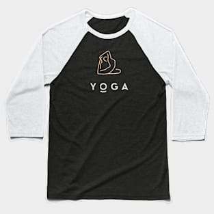 Yoga pose with silver font Baseball T-Shirt